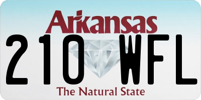 AR license plate 210WFL