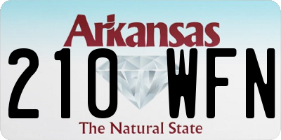 AR license plate 210WFN