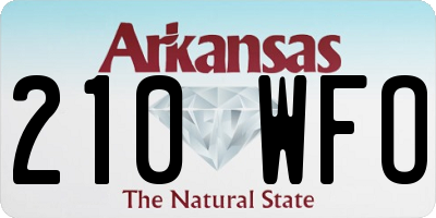 AR license plate 210WFO