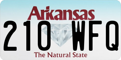 AR license plate 210WFQ