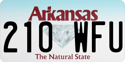 AR license plate 210WFU
