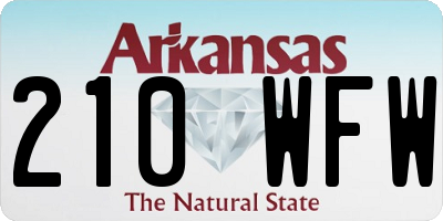 AR license plate 210WFW