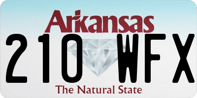 AR license plate 210WFX