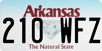 AR license plate 210WFZ