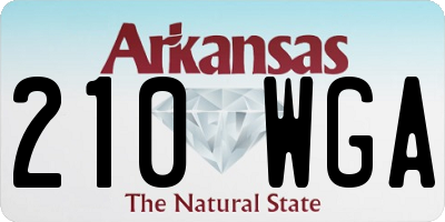 AR license plate 210WGA