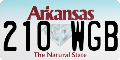 AR license plate 210WGB