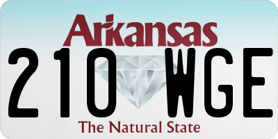 AR license plate 210WGE