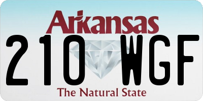 AR license plate 210WGF