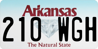 AR license plate 210WGH
