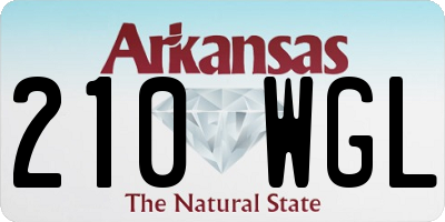 AR license plate 210WGL
