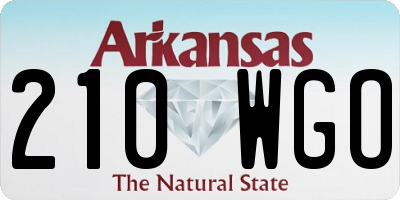 AR license plate 210WGO