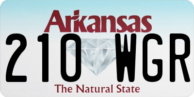 AR license plate 210WGR