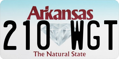 AR license plate 210WGT