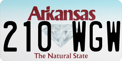 AR license plate 210WGW