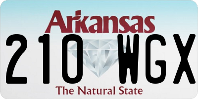 AR license plate 210WGX