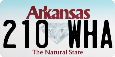 AR license plate 210WHA