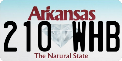 AR license plate 210WHB