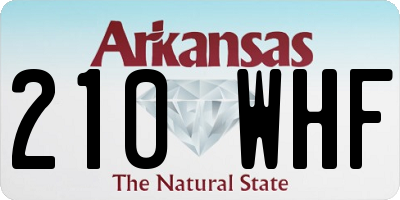 AR license plate 210WHF