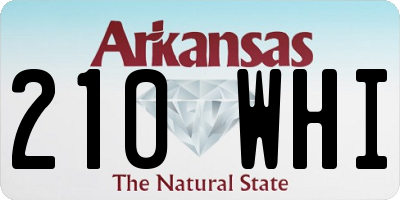AR license plate 210WHI