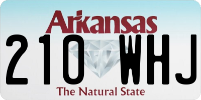 AR license plate 210WHJ