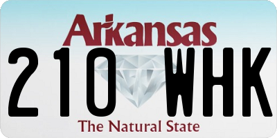 AR license plate 210WHK