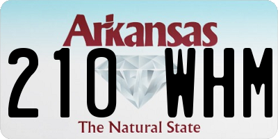 AR license plate 210WHM