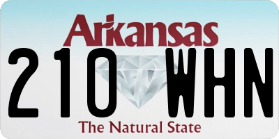 AR license plate 210WHN