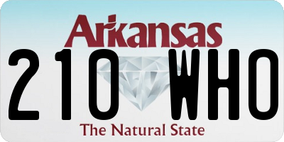 AR license plate 210WHO