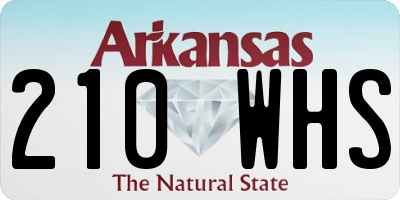 AR license plate 210WHS
