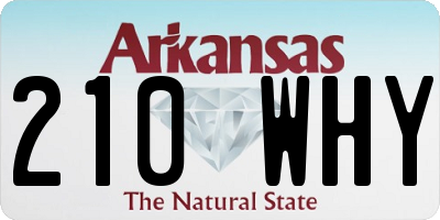 AR license plate 210WHY
