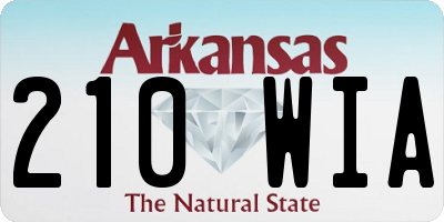 AR license plate 210WIA