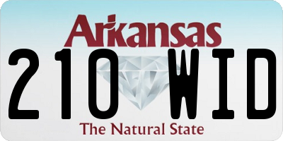 AR license plate 210WID