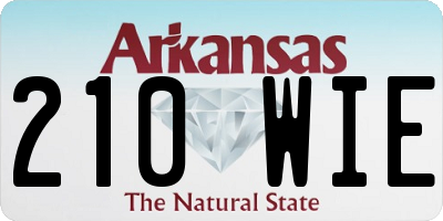 AR license plate 210WIE