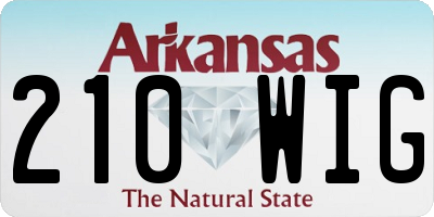 AR license plate 210WIG