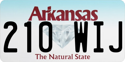 AR license plate 210WIJ
