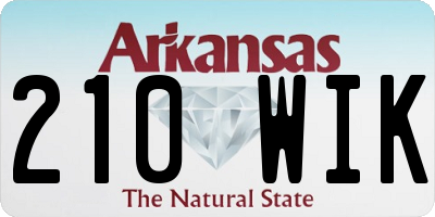 AR license plate 210WIK