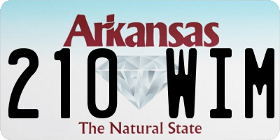 AR license plate 210WIM