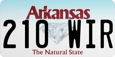 AR license plate 210WIR