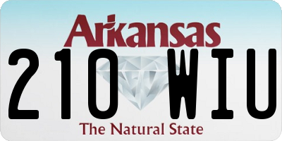 AR license plate 210WIU