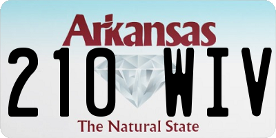 AR license plate 210WIV