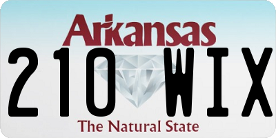 AR license plate 210WIX