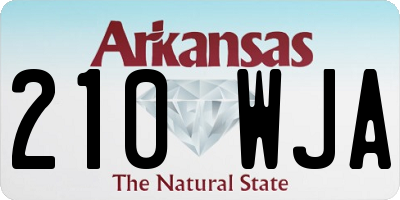 AR license plate 210WJA