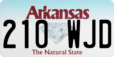 AR license plate 210WJD