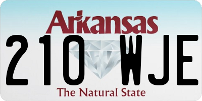 AR license plate 210WJE