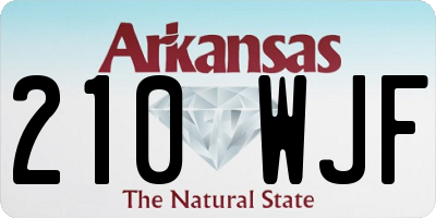 AR license plate 210WJF