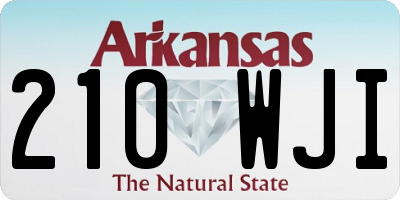 AR license plate 210WJI