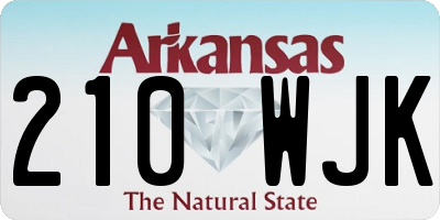 AR license plate 210WJK
