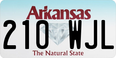 AR license plate 210WJL