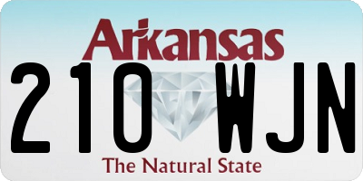 AR license plate 210WJN