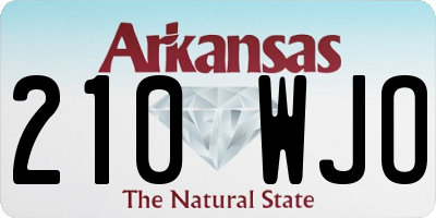 AR license plate 210WJO